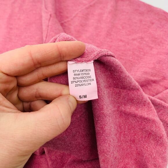 Dreamers | Pink V-Neck tunic oversized Sweater | size small/medium - Picture 5 of 6